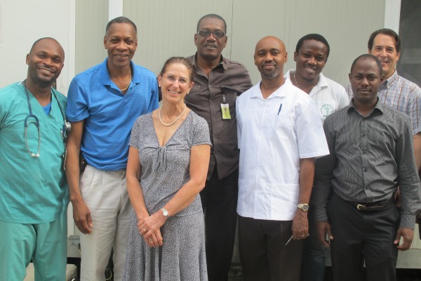 l'équipe du département avec les collègues haïtiens 